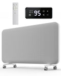 YEW Convection Infrared Space Heaters, 1500W Electric Heater with Whole-Room Heating, Remote,24H Timer, Thermostat,Standing or Wall Mount, Energy Efficient Quiet Heater for Indoor Bedroom, Office