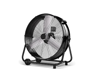 28 Inch High Velocity Heavy Duty Metal Drum Fan, Industrial Floor Fan With 360°Adjustable Tilt,Outdoor Standing Fan with 3 Speed,Electric Fan For Commercial,Factory,Basement