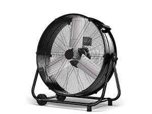 34 Inch High Velocity Heavy Duty Metal Drum Fan, Industrial Floor Fan With 360°Adjustable Tilt,Outdoor Standing Fan with 3 Speed,Electric Fan For Commercial,Factory,Basement