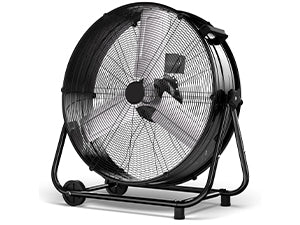 38 Inch High Velocity Heavy Duty Metal Drum Fan, Industrial Floor Fan With 360°Adjustable Tilt,Outdoor Standing Fan with 3 Speed,Electric Fan For Commercial,Factory,Basement